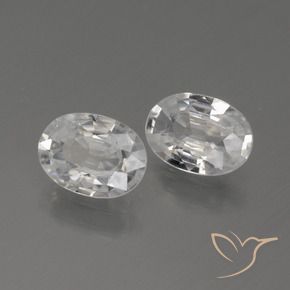 Pedras preciosas de Zircão Branco natural de 2.23 ct, oval, VVS