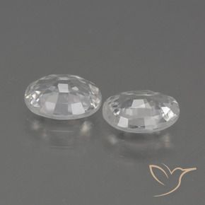 Pedras preciosas de Zircão Branco natural de 2.23 ct, oval, VVS