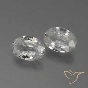 Pedras preciosas de Zircão Branco natural de 2.25 ct, oval, VVS-VS