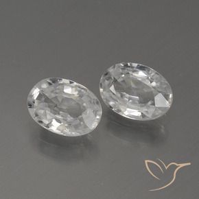 Pedras preciosas de Zircão Branco natural de 2.10 ct, oval, VVS-VS