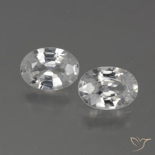 2.27ctw Natural Branco Zircão, oval, VVS-VS