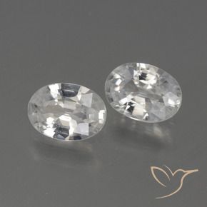 Pedras preciosas de Zircão Branco natural de 2.27 ct, oval, VVS-VS