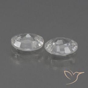 Pedras preciosas de Zircão Branco natural de 2.27 ct, oval, VVS-VS