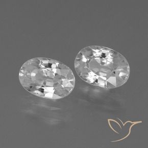 Pedras preciosas de Zircão Branco natural de 2.63 ct, oval, VVS-VS