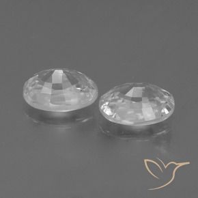 Pedras preciosas de Zircão Branco natural de 2.63 ct, oval, VVS-VS