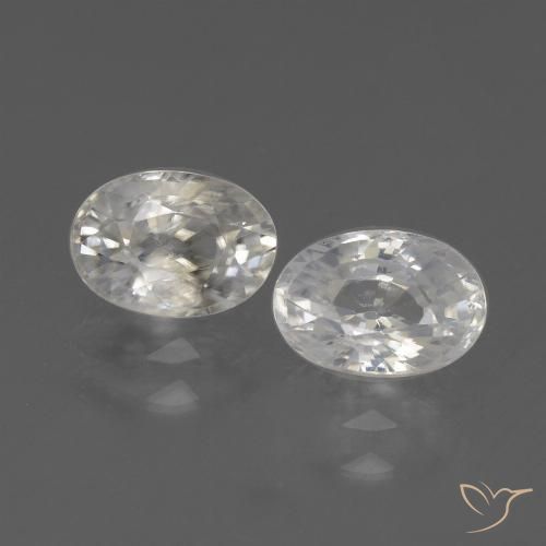 2.56ctw Natural Branco Zircão, oval, VS