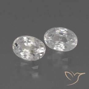 Pedras preciosas de Zircão Branco natural de 2.56 ct, oval, VS
