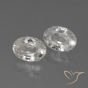 Pedras preciosas de Zircão Branco natural de 2.49 ct, oval, VVS