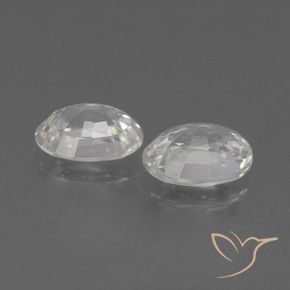Pedras preciosas de Zircão Branco natural de 2.49 ct, oval, VVS