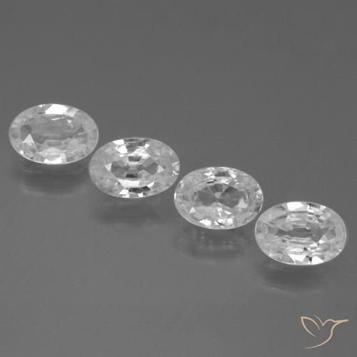 3.86ctw Natural Branco Zircão, oval, VS