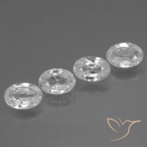 Pedras preciosas de Zircão Branco natural de 3.86 ct, oval, VS