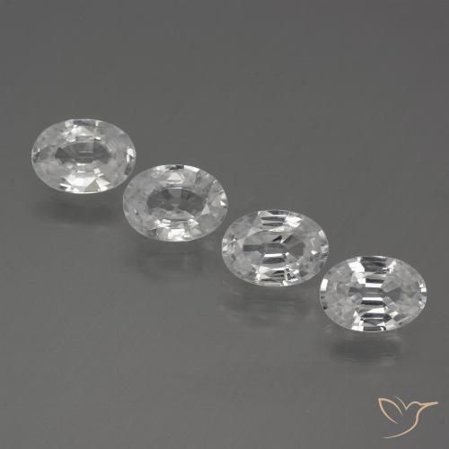 4.56ctw Natural Branco Zircão, oval, VS