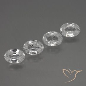 Pedras preciosas de Zircão Branco natural de 4.56 ct, oval, VS