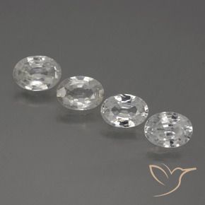 Pedras preciosas de Zircão Branco natural de 4.34 ct, oval, VS
