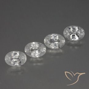 Pedras preciosas de Zircão Branco natural de 4.70 ct, oval, VS