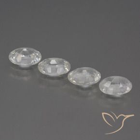 Pedras preciosas de Zircão Branco natural de 4.70 ct, oval, VS