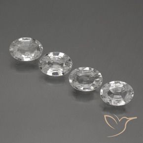 Pedras preciosas de Zircão Branco natural de 4.22 ct, oval, VVS-VS