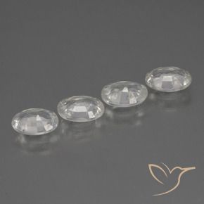 Pedras preciosas de Zircão Branco natural de 4.22 ct, oval, VVS-VS
