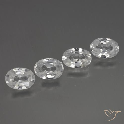 4.16ctw Natural Branco Zircão, oval, VS