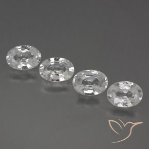 Pedras preciosas de Zircão Branco natural de 4.16 ct, oval, VS
