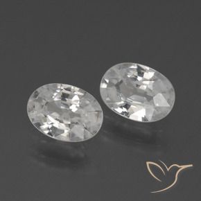 Pedras preciosas de Zircão Branco natural de 2.16 ct, oval, VVS-VS