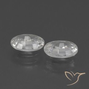 Pedras preciosas de Zircão Branco natural de 2.16 ct, oval, VVS-VS