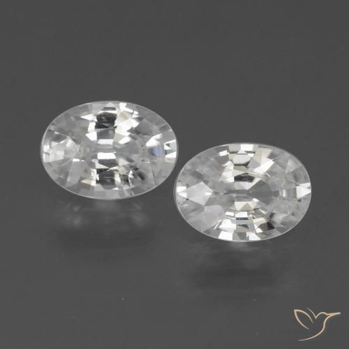 2.32ctw Natural Branco Zircão, oval, VVS