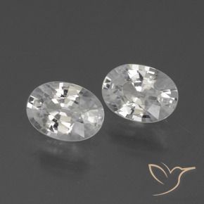 Pedras preciosas de Zircão Branco natural de 2.32 ct, oval, VVS