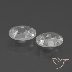 Pedras preciosas de Zircão Branco natural de 2.32 ct, oval, VVS