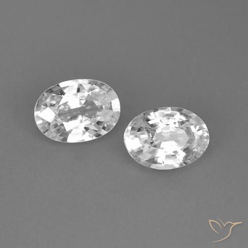 Pedras preciosas de Zircão Branco natural de 2.25 ct, oval, VS