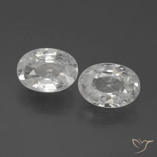 2.30ctw Natural Branco Zircão, oval, VS