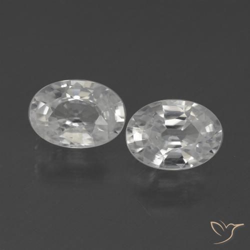 2.35ctw Natural Branco Zircão, oval, VS