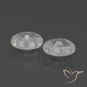 Pedras preciosas de Zircão Branco natural de 2.35 ct, oval, VS
