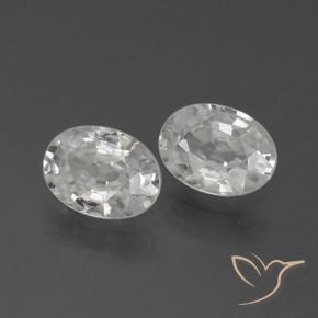 Pedras preciosas de Zircão Branco natural de 2.41 ct, oval, VVS