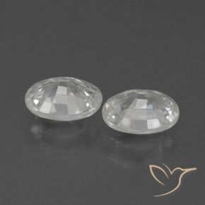 Pedras preciosas de Zircão Branco natural de 2.41 ct, oval, VVS