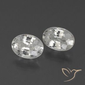 Pedras preciosas de Zircão Branco natural de 2.27 ct, oval, VS