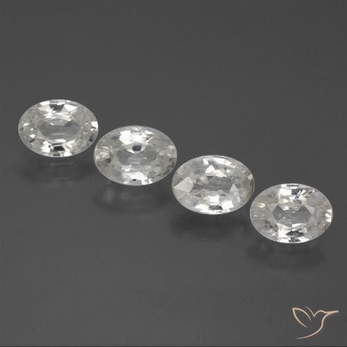 4.46ctw Natural Branco Zircão, oval, VS