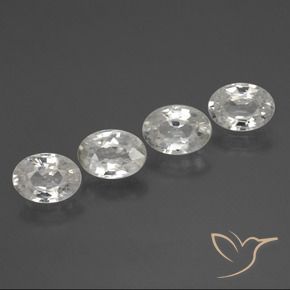 Pedras preciosas de Zircão Branco natural de 4.46 ct, oval, VS