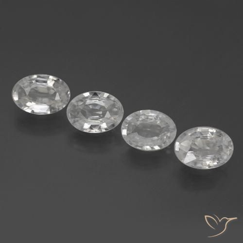 3.92ctw Natural Branco Zircão, oval, VS