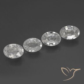 Pedras preciosas de Zircão Branco natural de 3.92 ct, oval, VS