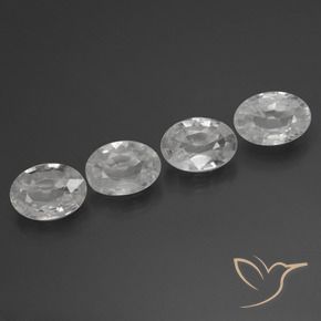 Pedras preciosas de Zircão Branco natural de 3.89 ct, oval, VVS-VS