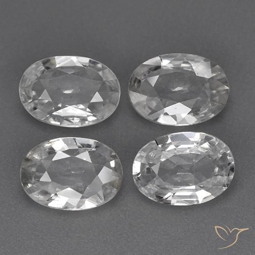 3.86ctw Natural Branco Zircão, oval, VVS-VS