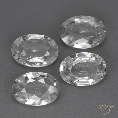 Pedras preciosas de Zircão Branco natural de 3.86 ct, oval, VVS-VS