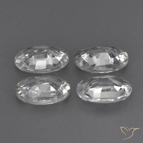 Pedras preciosas de Zircão Branco natural de 3.86 ct, oval, VVS-VS