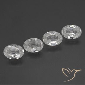 Pedras preciosas de Zircão Branco natural de 4.15 ct, oval, VS