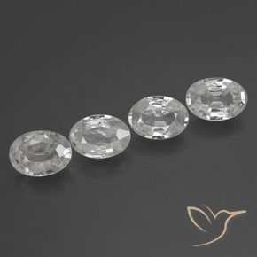Pedras preciosas de Zircão Branco natural de 3.88 ct, oval, VS
