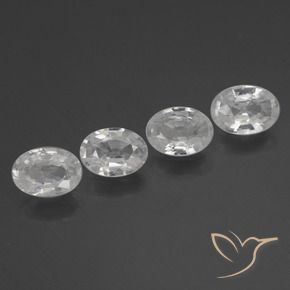 Pedras preciosas de Zircão Branco natural de 3.94 ct, oval, VS