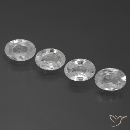 3.82ctw Natural Branco Zircão, oval, VS