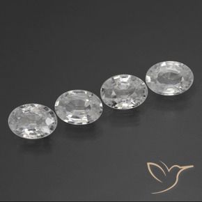 Pedras preciosas de Zircão Branco natural de 4.19 ct, oval, VVS-VS