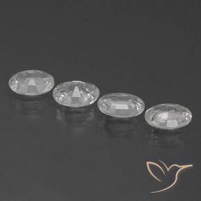 Pedras preciosas de Zircão Branco natural de 4.19 ct, oval, VVS-VS